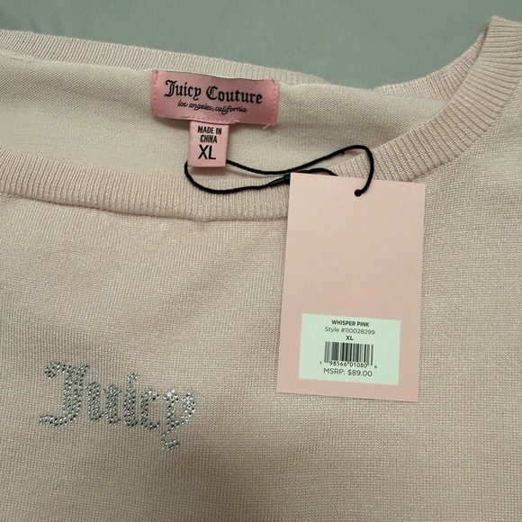 Juicy Couture XL New Whisper Pink Lightweight Sweater - Picture 4 of 8